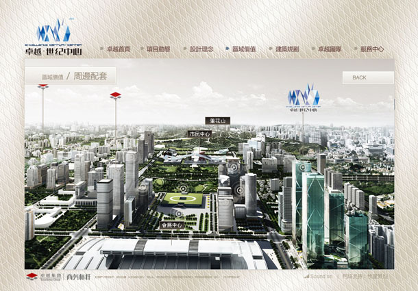 深圳市牧星策劃設(shè)計有限公司卓越世紀中心項目網(wǎng)站 周邊配套